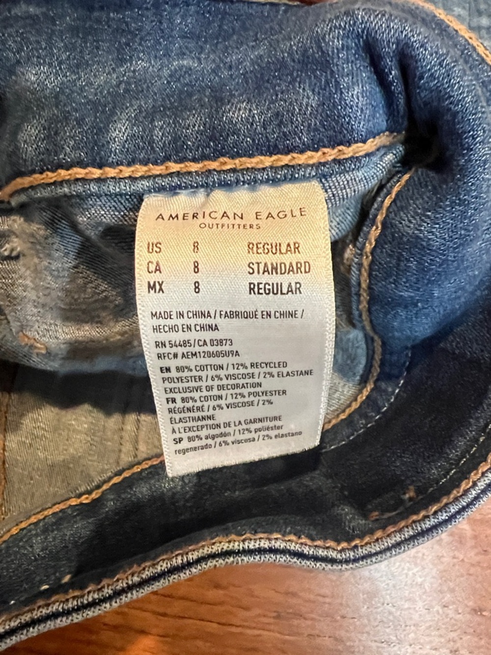 American Eagle Jeans, Next Level Stretch Hi-Rise Jeggings Size 8 - Picture 6 of 9